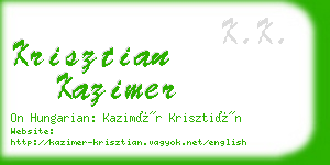 krisztian kazimer business card